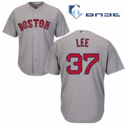 Youth Majestic Boston Red Sox 37 Bill Lee Replica Grey Road Cool Base MLB Jersey