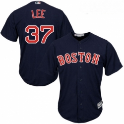 Youth Majestic Boston Red Sox 37 Bill Lee Replica Navy Blue Alternate Road Cool Base MLB Jersey