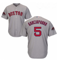 Youth Majestic Boston Red Sox 5 Nomar Garciaparra Authentic Grey Road Cool Base 2018 World Series Champions MLB Jersey