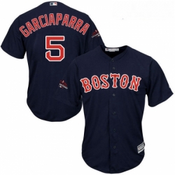 Youth Majestic Boston Red Sox 5 Nomar Garciaparra Authentic Navy Blue Alternate Road Cool Base 2018 World Series Champions MLB Jersey
