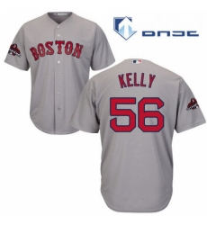 Youth Majestic Boston Red Sox 56 Joe Kelly Authentic Grey Road Cool Base 2018 World Series Champions MLB Jersey