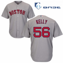 Youth Majestic Boston Red Sox 56 Joe Kelly Replica Grey Road Cool Base MLB Jersey