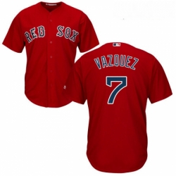 Youth Majestic Boston Red Sox 7 Christian Vazquez Replica Red Alternate Home Cool Base MLB Jersey