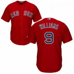 Youth Majestic Boston Red Sox 9 Ted Williams Replica Red Alternate Home Cool Base MLB Jersey