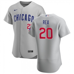 Men Chicago Cubs 20 Colin Rea Men Nike Gray Road 2020 Flex Base Team Jersey