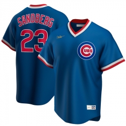 Men Chicago Cubs 23 Ryne Sandberg Nike Road Cooperstown Collection Player MLB Jersey Royal