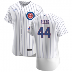 Men Chicago Cubs 44 Anthony Rizzo Men Nike White Home 2020 Flex Base Player Jersey