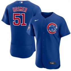 Men Chicago Cubs 51 Eric Hosmer Royal Flex Base Stitched Baseball Jersey