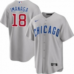 Men Chicago Cubs Shota Imanaga #18 Gray Nike Stitched MLB jersey