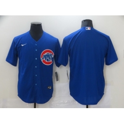 Men Nike Chicago Cubs Blue Blank Cool base Jersey