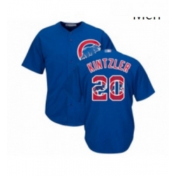 Mens Chicago Cubs 20 Brandon Kintzler Authentic Royal Blue Team Logo Fashion Cool Base Baseball Jersey 