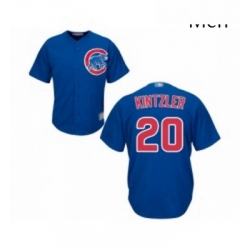 Mens Chicago Cubs 20 Brandon Kintzler Replica Royal Blue Alternate Cool Base Baseball Jersey 
