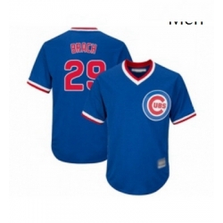 Mens Chicago Cubs 29 Brad Brach Replica Royal Blue Cooperstown Cool Base Baseball Jersey 