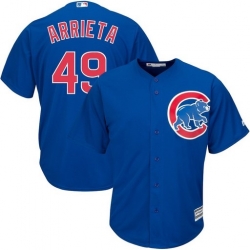 Men's Chicago Cubs Jake Arrieta #44 Royal Blue Cool Base Jersey