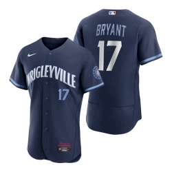 Mens Cubs Wrigleyville Kris Bryant Navy City Connect Authentic Jersey