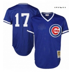 Mens Majestic Chicago Cubs 17 Kris Bryant Authentic Royal Blue Throwback MLB Jersey