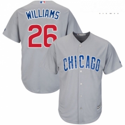 Mens Majestic Chicago Cubs 26 Billy Williams Replica Grey Road Cool Base MLB Jersey