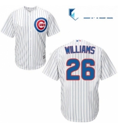 Mens Majestic Chicago Cubs 26 Billy Williams Replica White Home Cool Base MLB Jersey