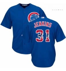 Mens Majestic Chicago Cubs 31 Fergie Jenkins Authentic Royal Blue Team Logo Fashion Cool Base MLB Jersey
