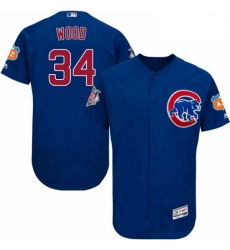 Mens Majestic Chicago Cubs 34 Kerry Wood Royal Blue Alternate Flex Base Authentic Collection MLB Jersey