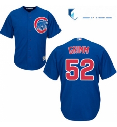 Mens Majestic Chicago Cubs 52 Justin Grimm Replica Royal Blue Alternate Cool Base MLB Jersey