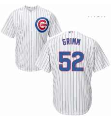 Mens Majestic Chicago Cubs 52 Justin Grimm Replica White Home Cool Base MLB Jersey