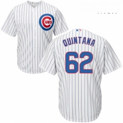 Mens Majestic Chicago Cubs 62 Jose Quintana Replica White Home Cool Base MLB Jersey 