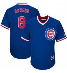 Mens Majestic Chicago Cubs 8 Andre Dawson Royal Blue Flexbase Authentic Collection Cooperstown MLB Jersey