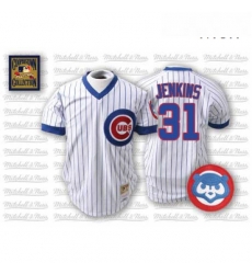 Mens Mitchell and Ness Chicago Cubs 31 Greg Maddux Authentic White Throwback MLB Jersey