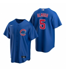 Mens Nike Chicago Cubs 5 Albert Almora Jr Royal Alternate Stitched Baseball Jersey