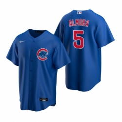 Mens Nike Chicago Cubs 5 Albert Almora Jr Royal Alternate Stitched Baseball Jersey