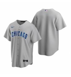 Mens Nike Chicago Cubs Blank Gray Road Stitched Baseball Jersey