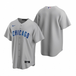 Mens Nike Chicago Cubs Blank Gray Road Stitched Baseball Jersey