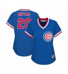 Womens Chicago Cubs 20 Brandon Kintzler Authentic Royal Blue Cooperstown Baseball Jersey 
