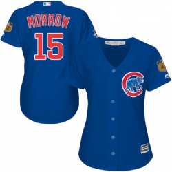 Womens Majestic Chicago Cubs 15 Brandon Morrow Authentic Royal Blue Alternate MLB Jersey 