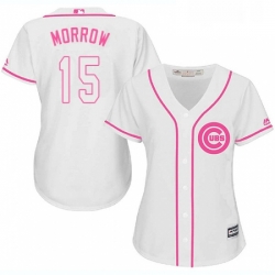 Womens Majestic Chicago Cubs 15 Brandon Morrow Authentic White Fashion MLB Jersey 