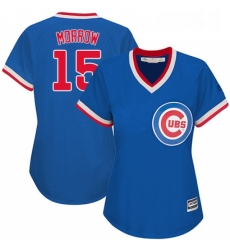 Womens Majestic Chicago Cubs 15 Brandon Morrow Replica Royal Blue Cooperstown MLB Jersey 
