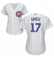 Womens Majestic Chicago Cubs 17 Mark Grace Replica White Home Cool Base MLB Jersey