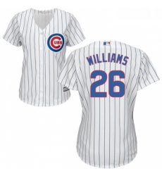 Womens Majestic Chicago Cubs 26 Billy Williams Replica White Home Cool Base MLB Jersey
