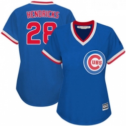 Womens Majestic Chicago Cubs 28 Kyle Hendricks Replica Royal Blue Cooperstown MLB Jersey