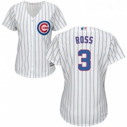 Womens Majestic Chicago Cubs 3 David Ross Replica White Home Cool Base MLB Jersey