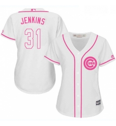 Womens Majestic Chicago Cubs 31 Fergie Jenkins Authentic White Fashion MLB Jersey