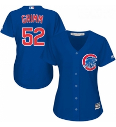 Womens Majestic Chicago Cubs 52 Justin Grimm Replica Royal Blue Alternate MLB Jersey