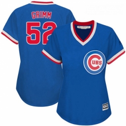 Womens Majestic Chicago Cubs 52 Justin Grimm Replica Royal Blue Cooperstown MLB Jersey