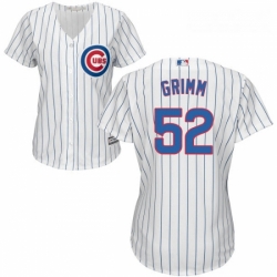 Womens Majestic Chicago Cubs 52 Justin Grimm Replica White Home Cool Base MLB Jersey
