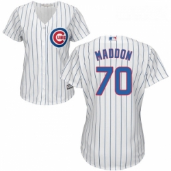Womens Majestic Chicago Cubs 70 Joe Maddon Replica White Home Cool Base MLB Jersey