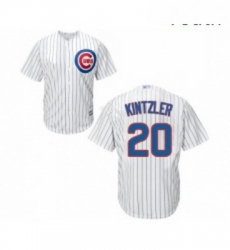 Youth Chicago Cubs 20 Brandon Kintzler Authentic White Home Cool Base Baseball Jersey 