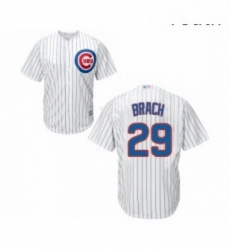 Youth Chicago Cubs 29 Brad Brach Authentic White Home Cool Base Baseball Jersey 