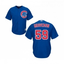 Youth Chicago Cubs 59 Kendall Graveman Authentic Royal Blue Alternate Cool Base Baseball Jersey 