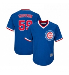 Youth Chicago Cubs 59 Kendall Graveman Authentic Royal Blue Cooperstown Cool Base Baseball Jersey 
